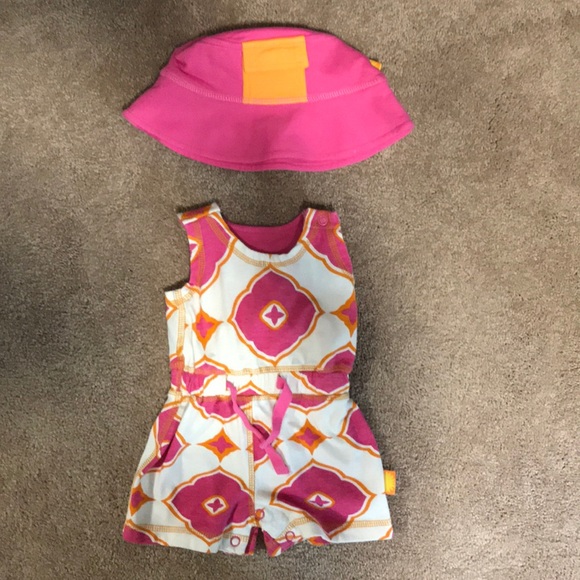 Masala Baby Other - Masala Baby 3-6 months Romper with Matching Hat